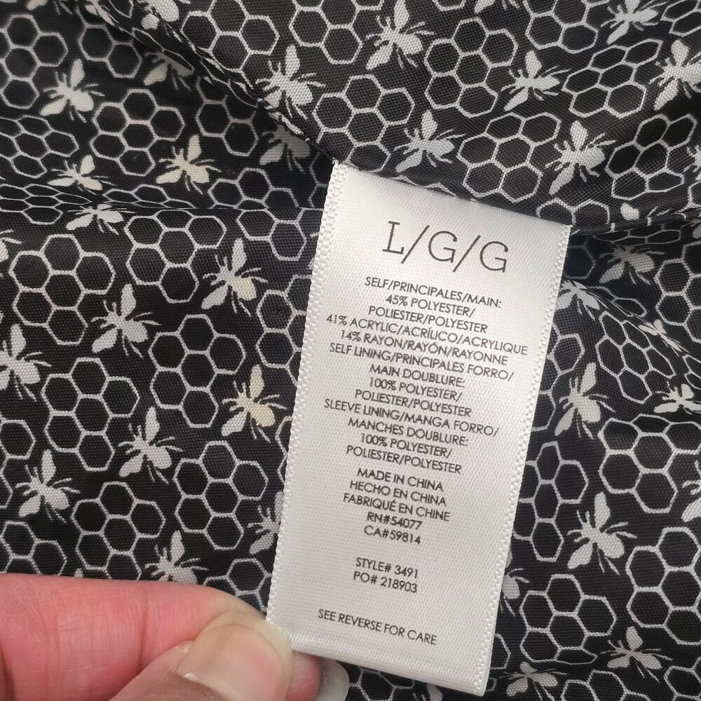 Cabi Regency Yellow Gray Houndstooth Coat Jacket Sz L Tailored Academia Workwear - Picture 10 of 11